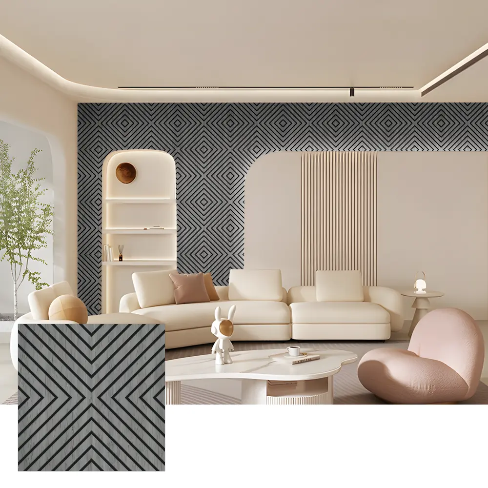 Painéis de parede acústicos de madeira Akupanel para uso interno