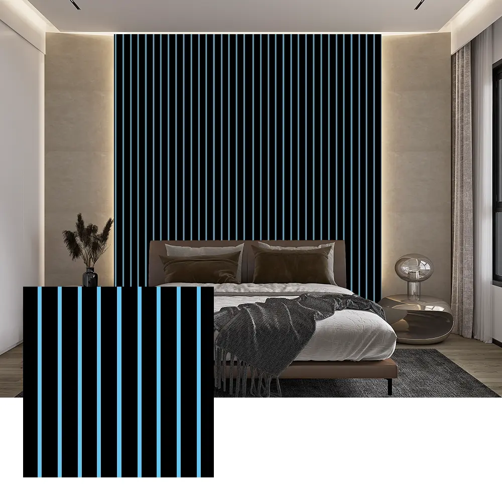 Painéis acústicos PET coloridos para decoração de paredes interiores Painéis acústicos PET coloridos para decoração de paredes interiores
