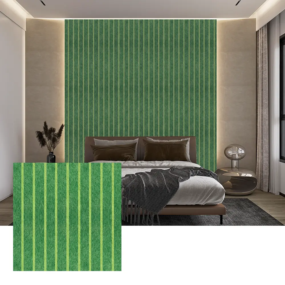 Painéis acústicos PET coloridos para decoração de paredes interiores
