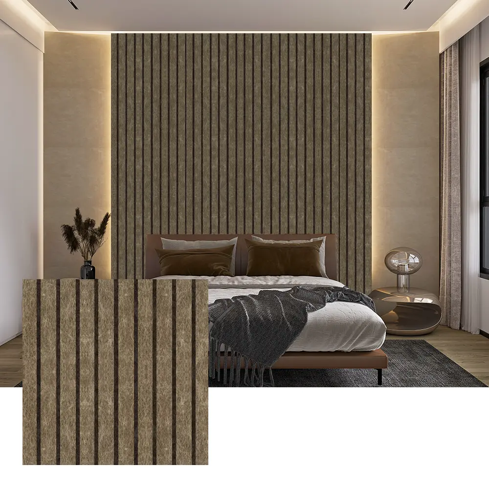 Painéis acústicos PET coloridos para decoração de paredes interiores