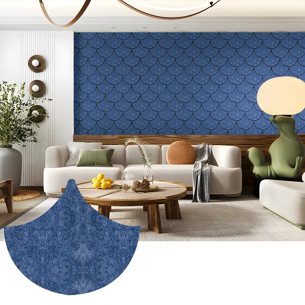 Painéis acústicos PET decorativos para espaços de parede elegantes