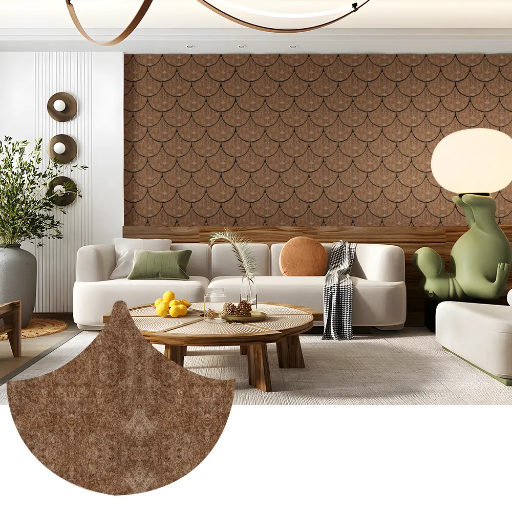 Painéis acústicos PET decorativos para espaços de parede elegantes Painéis acústicos PET decorativos para espaços de parede elegantes