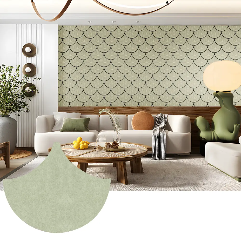 Painéis acústicos PET decorativos para espaços de parede elegantes