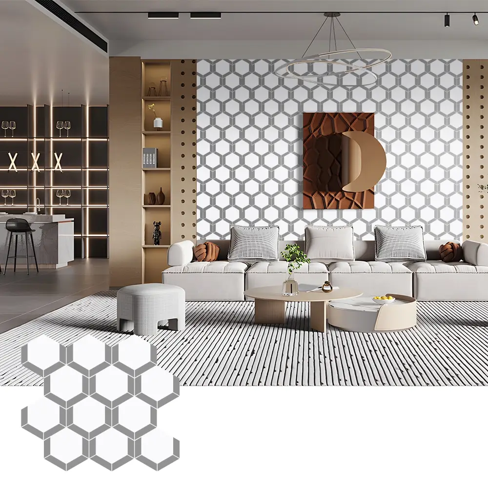 Fácil instalação de painéis acústicos de feltro PET para decoração de parede Fácil instalação de painéis acústicos de feltro PET para decoração de parede