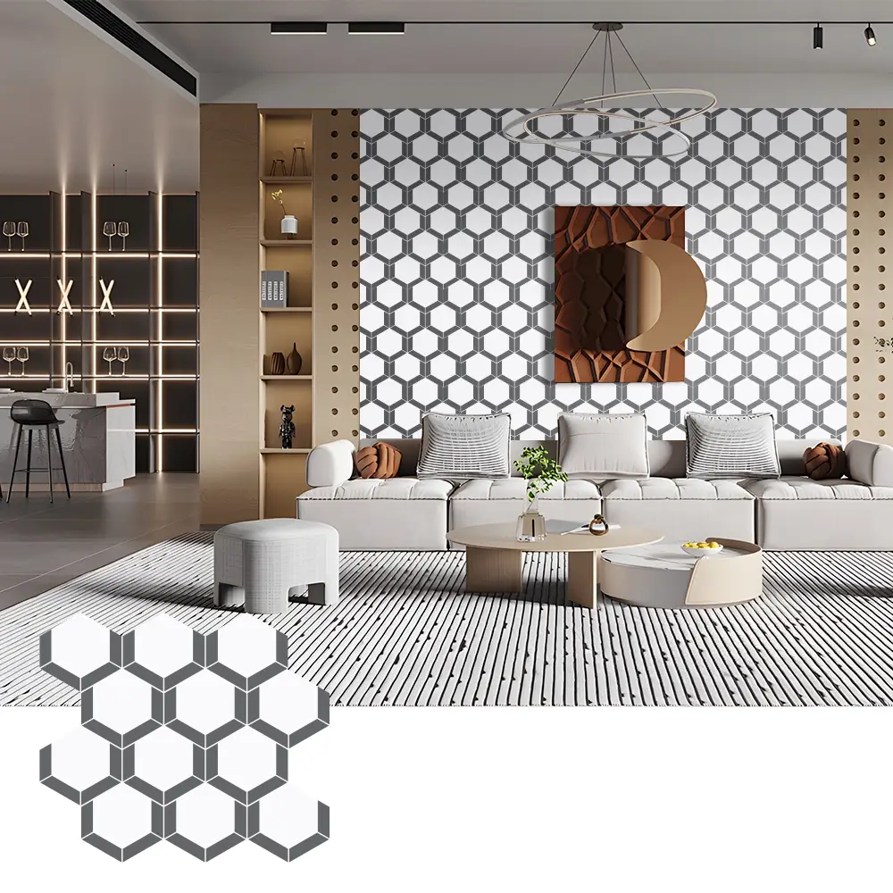 Fácil instalação de painéis acústicos de feltro PET para decoração de parede
