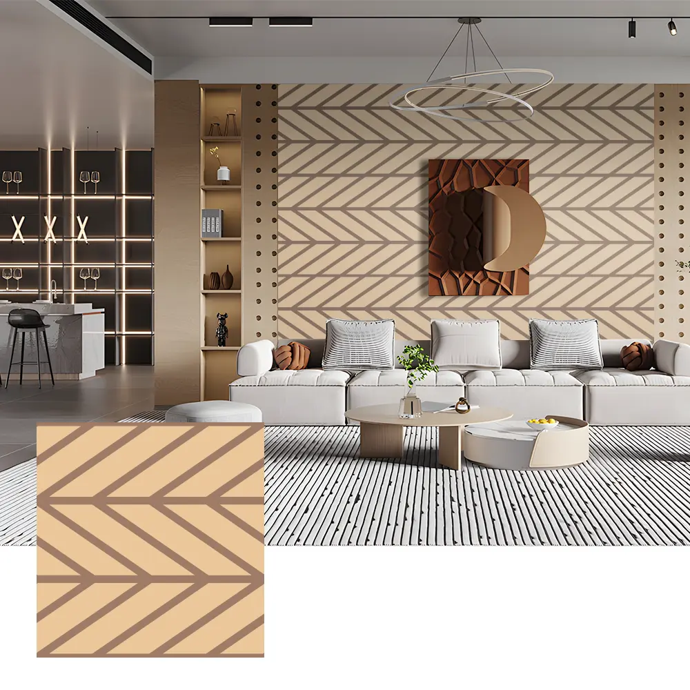 Painéis acústicos PET para decoração de paredes interiores