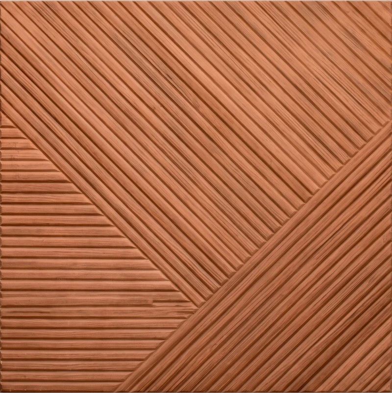 Painel Chevron de teca PET com ranhuras impressas em UV 3D Wonear Painel Chevron de teca PET com ranhuras impressas em UV 3D Wonear